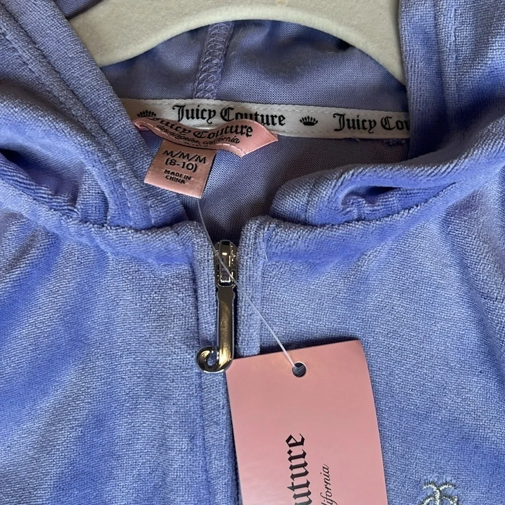 Juicy Couture Girl's Velour Zip Hoodie! NWT!